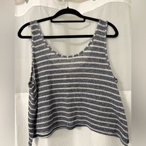 Abercrombie & Fitch Navy and White Striped Tank